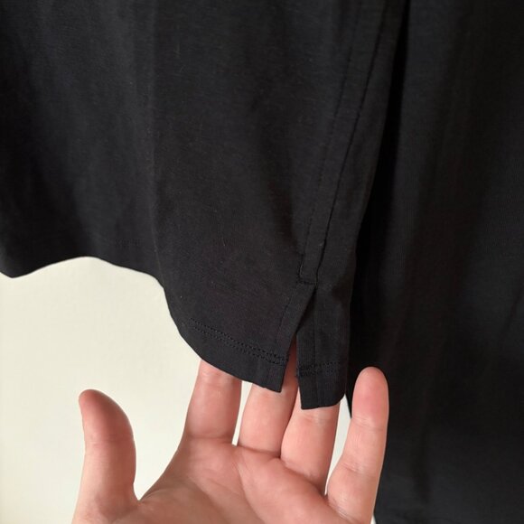 Lululemon Classic Fit Cotton-Linen Blend Mockneck Long-Sleeve T-Shirt Black - Picture 5 of 9